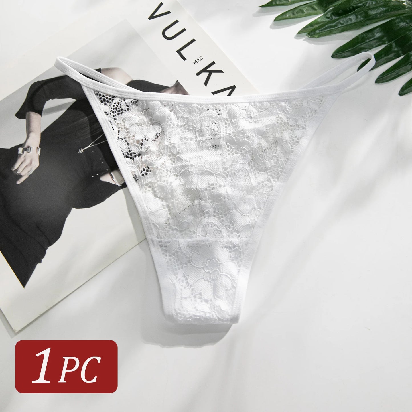 1PC Sexy Lace Semi-sheer Thong Ultra-thin Low Waist T-Back Underwear Women G-string Bikini Panties Lingerie Tanga Mujer XS-XL