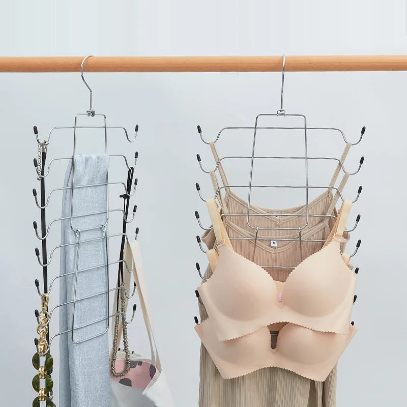 360° Rotating Metal Hanger Wardrobe Organizer and Storage Lingerie Hanger Suitable for Camisole Bra Belt Swimsuit Underwear