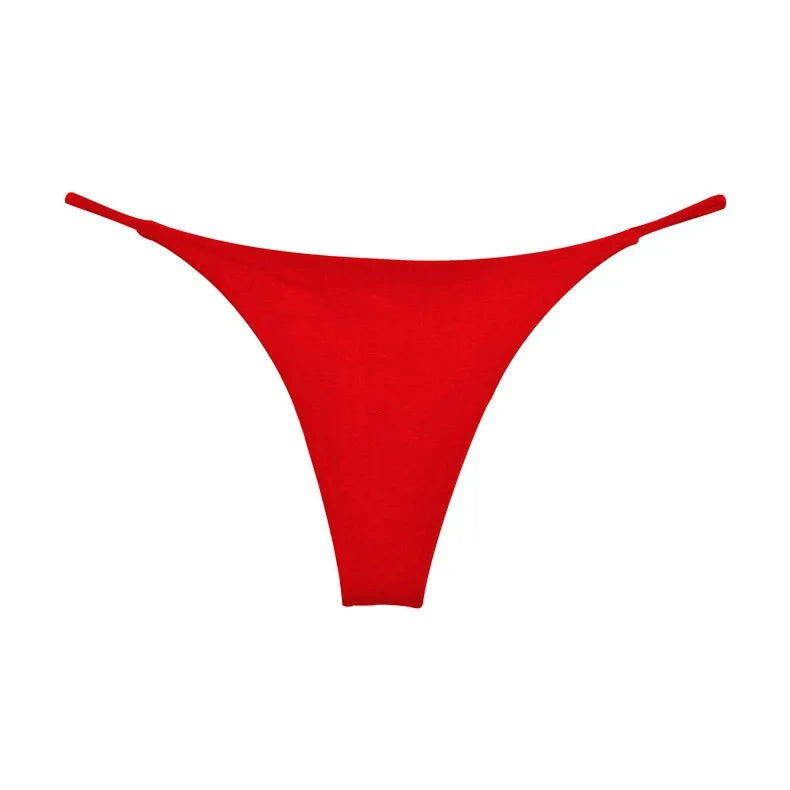 Sexy thong low waist lingerie for women underwear thin belt double layer bikini cotton  panties lenceria femenina tangas mujer