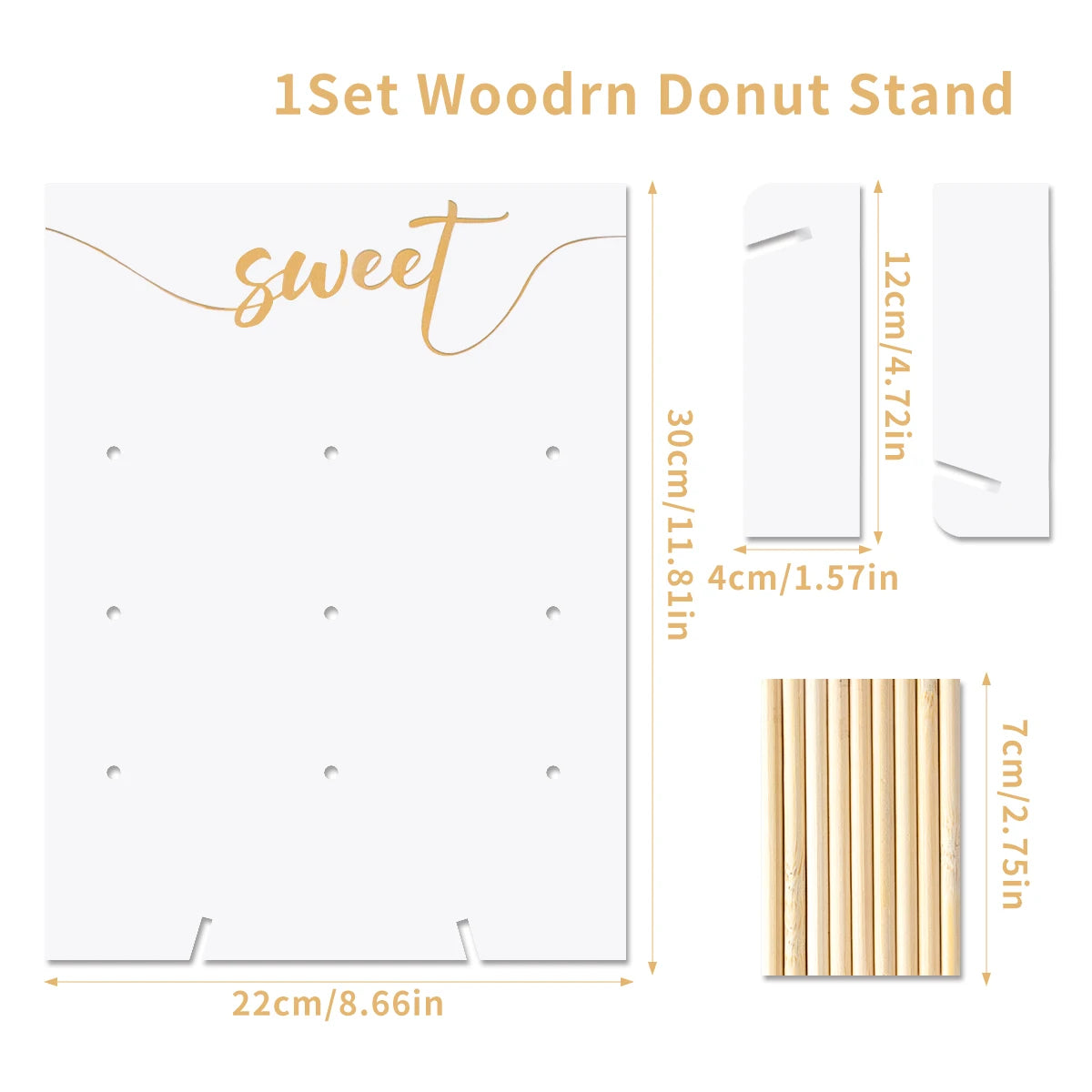 Wooden Donut Stand Wedding Decoration Wall Dessert Doughnut Table Holder Baby Shower Birthday Party Table Decor Supplies
