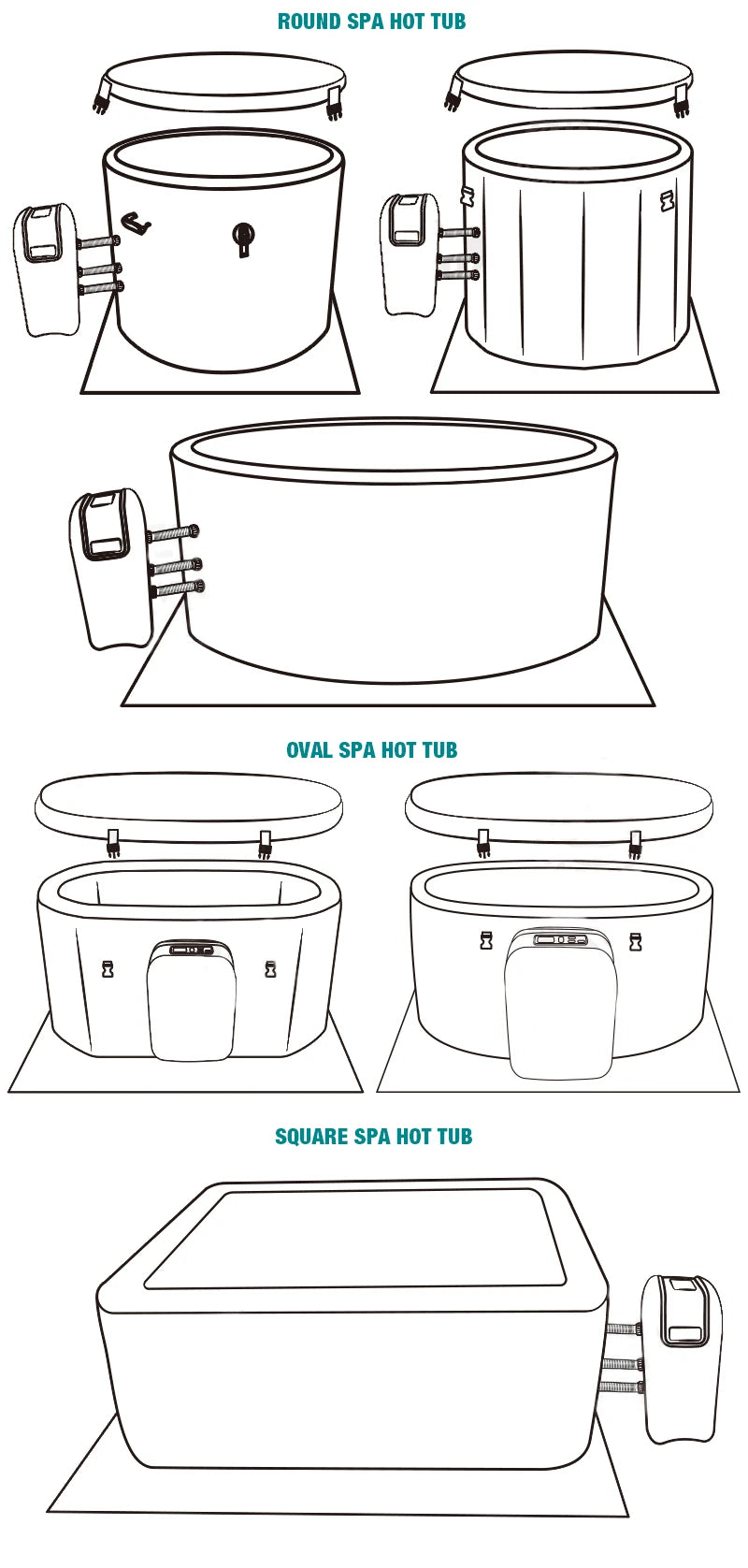 Portable Spa 1 Person Hot Tub Spa inflatable Jacuzzi Tub & Cold Plunge Tub Inflatable Ice Bath Tub for Athletes Home Outdoor