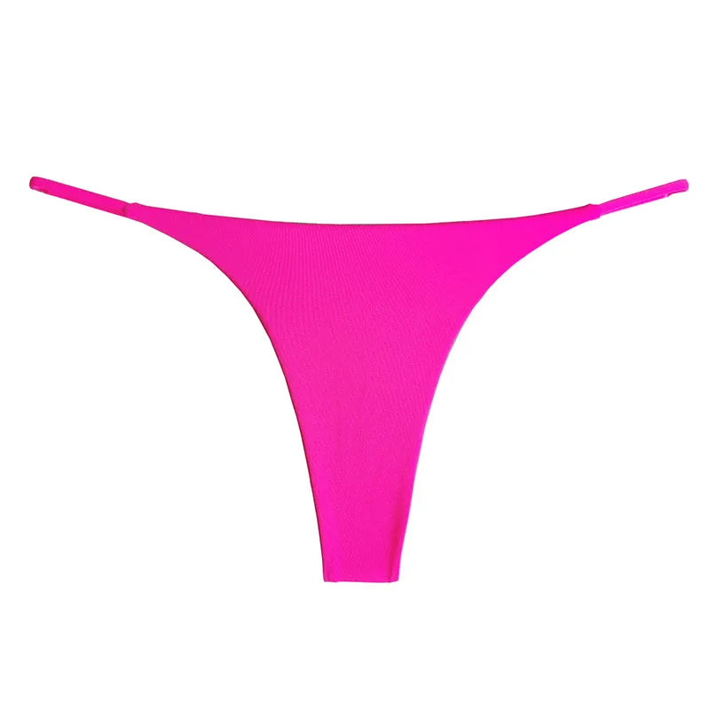 Sexy thong low waist lingerie for women underwear thin belt double layer bikini cotton  panties lenceria femenina tangas mujer