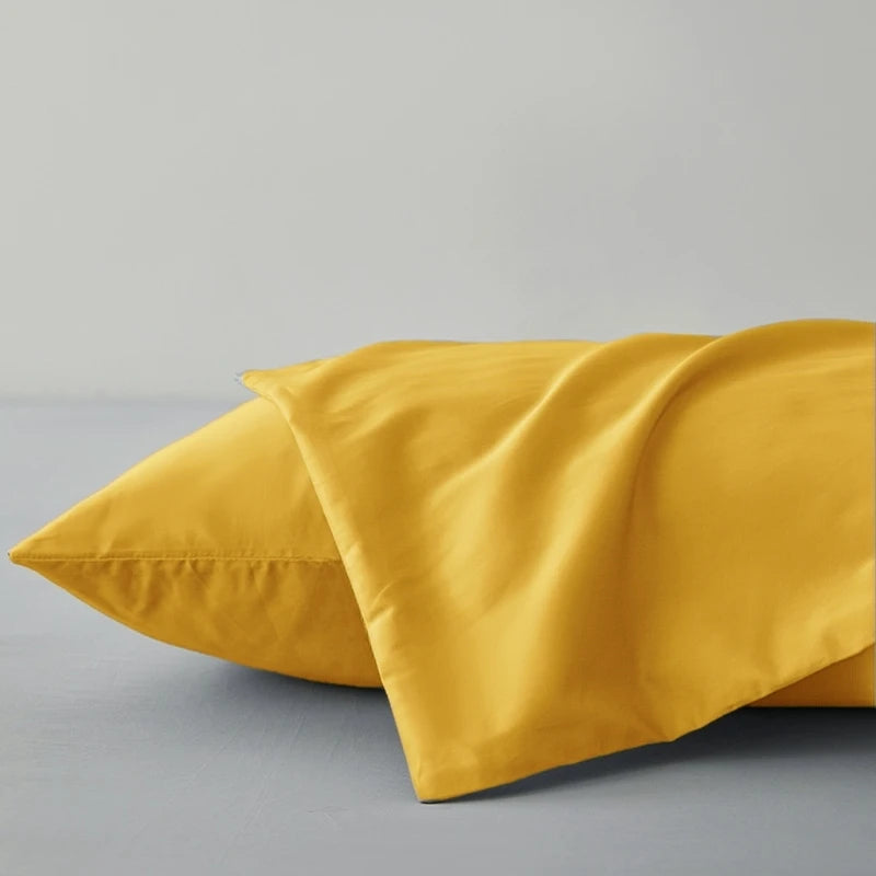 kuup 2pcs Pure Color Polyester Pillowcases Comfortable Breathable Simple European Style Pillowcases Bedding Accessories