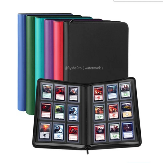 9 Pocket Card Binder for YuGiOh MTG TCG Game Card Holder Holds 252+ Top Loaders Waterproof Card Storage Album