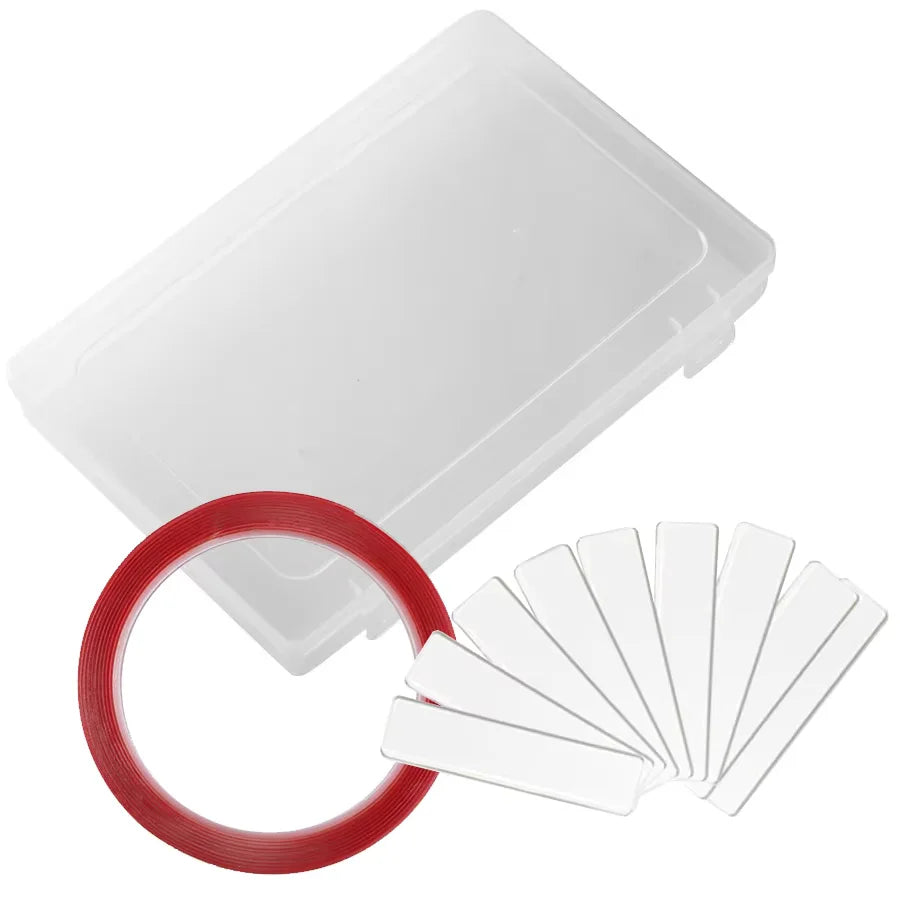Empty Press on Nails Storage Box False Nail Packaging Set with Double-sided Adhesive Tape And 10 Acrylic Nail Display Sticks