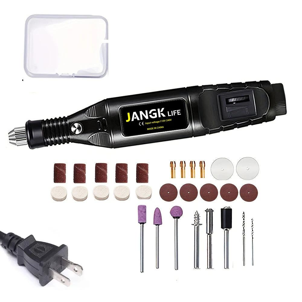 JANGKLIFE110-220V polishing and drilling, high-power grinder and 211pcs set, cutting, engraving, multi-function electric grinder