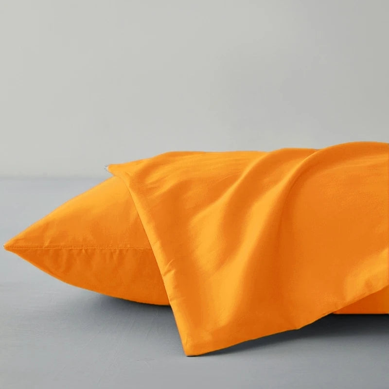 kuup 2pcs Pure Color Polyester Pillowcases Comfortable Breathable Simple European Style Pillowcases Bedding Accessories