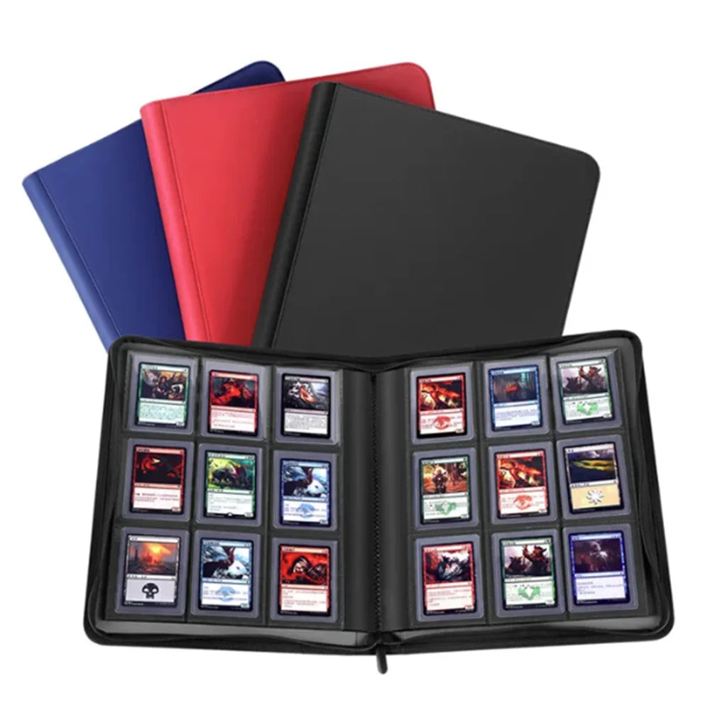 9 Pocket Card Binder for YuGiOh MTG TCG Game Card Holder Holds 252+ Top Loaders Waterproof Card Storage Album