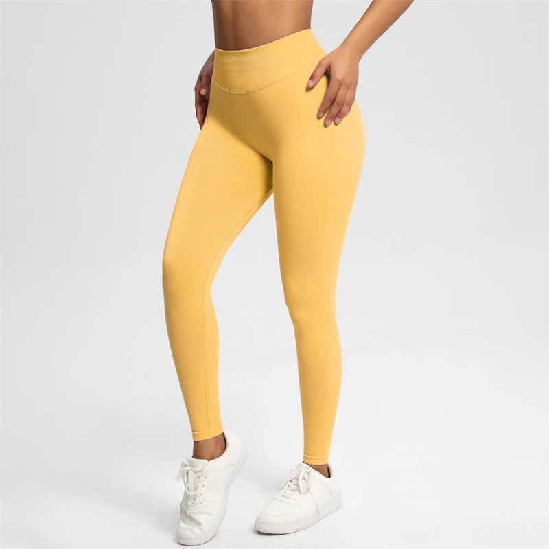 2026 Bum Shaping Leggings Women Seamless Sports Yoga Pants Low Ribbed Band Gym clothes Fitness Workout Scrunch Butt Tight