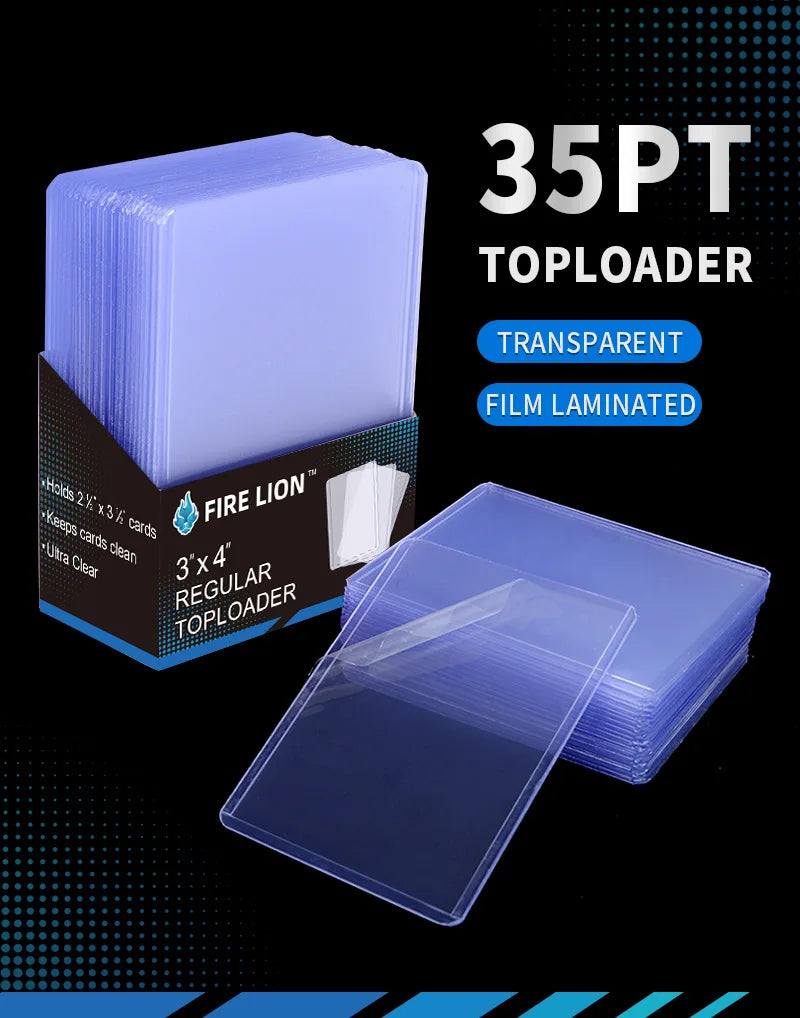 3"X4" Card Sleeves Top Loaders Baseball Trading Sports Football Card Protectors Hard Plastic Toploader Cards Holder Penny Sleeve