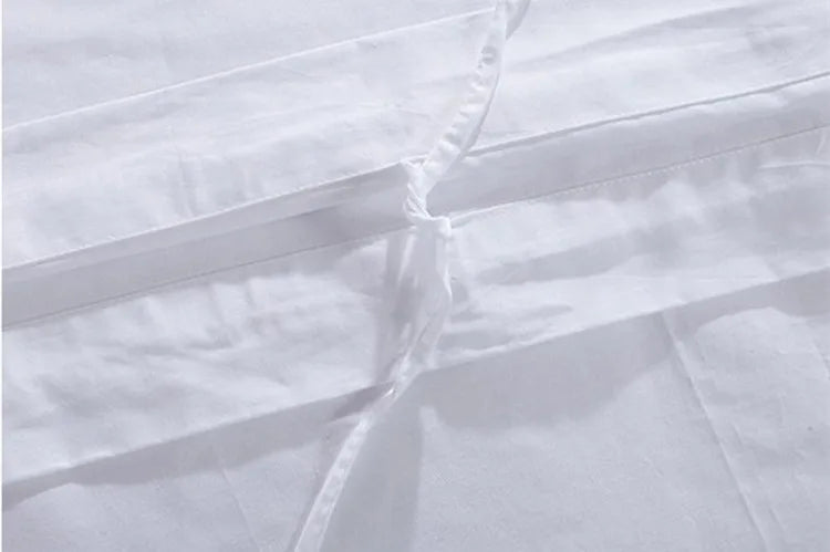 Pure Cotton White Bed Sheet Cover Protector Single Double Person Hotel Guest House Hospital Beauty Bedding Supplies