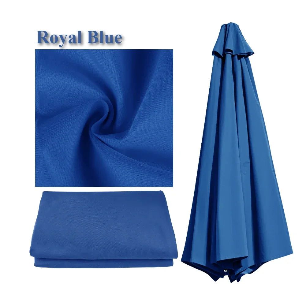 Parasol Replacement Cover 6 Ribs/8 Ribs Market Patio Umbrella Cloth Canopy Cover Waterproof Sunshade For Outdoor Garden