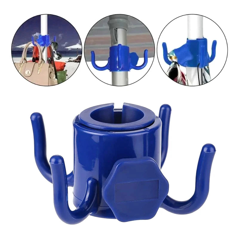 Outdoor Beach Umbrella Hooks Hanger Versatile Wear-resistant Space-saving Useful Sun Umbrella Storage Holder