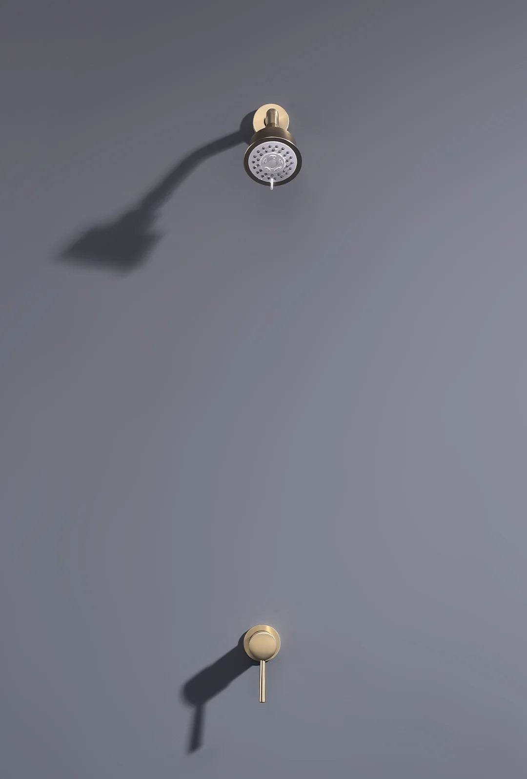High Quality Brushed Gold Wall Mounted Bathroom Shower Mixer Brass Faucet Hot Cold Water Mixer Tap ABS Head Rainfall Shower Set