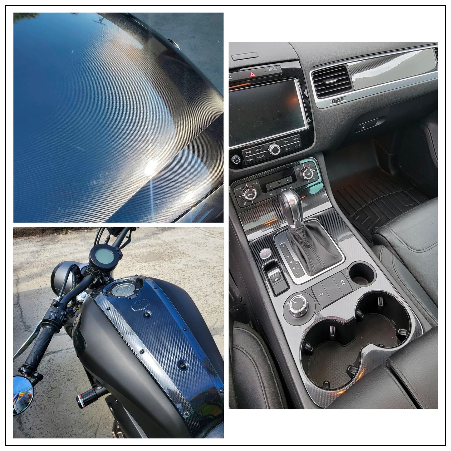 Car Film Covering 2D 3D 4D 5D 6D Glossy Carbon Fiber Wrapping Vinyl Film Auto Motorcycle Waterproof PVC Foil Car Accessories