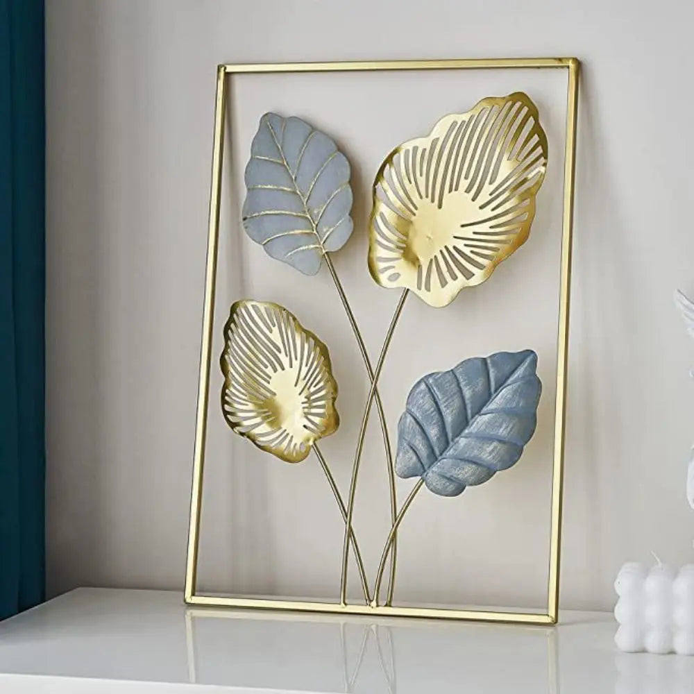 Decoration Wall Hanging Decor Cabinet Living Room Leaves Sculpture Desktop Ornaments Ginkgo Leaf Ornaments Iron Arts Crafts