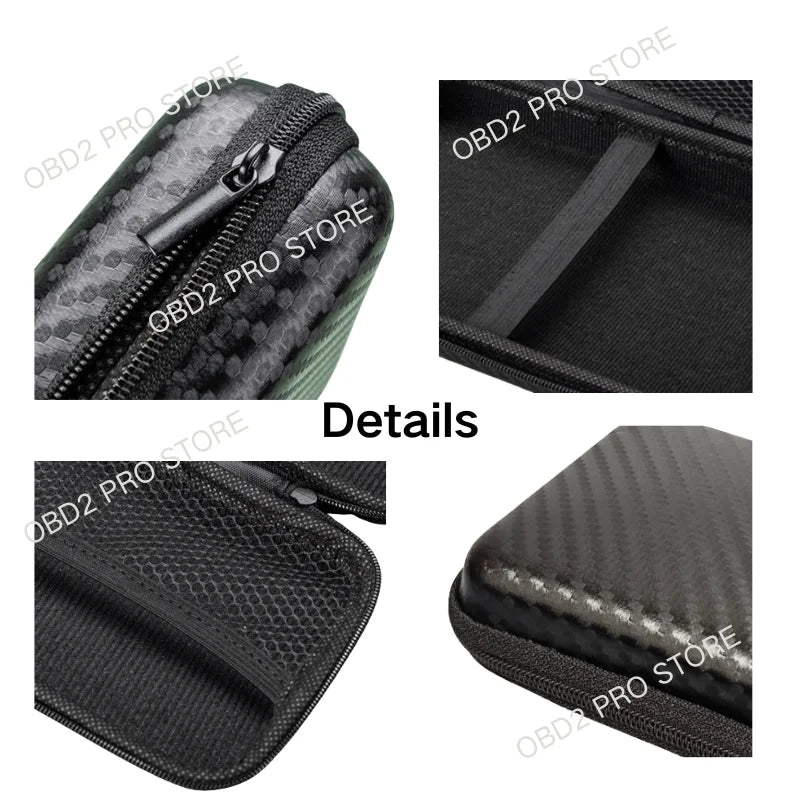 Car Repair Tool Kit Storage Bag Car Terminal Removal Organizer Bag Multiple Sizes Carbon Fiber Pattern With Zipper Tool Storage