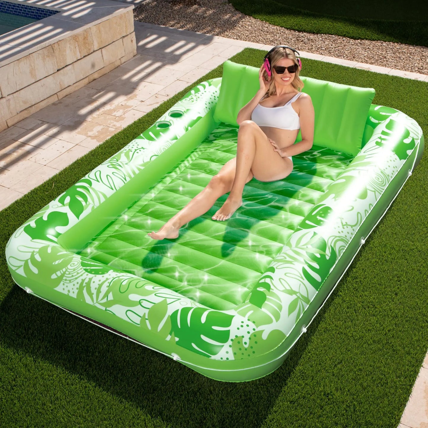 Adult Inflatable Tanning Pool Lounger Large Bathtub Water Bed Cross-Border in Stock for Relaxation And Sunbathing