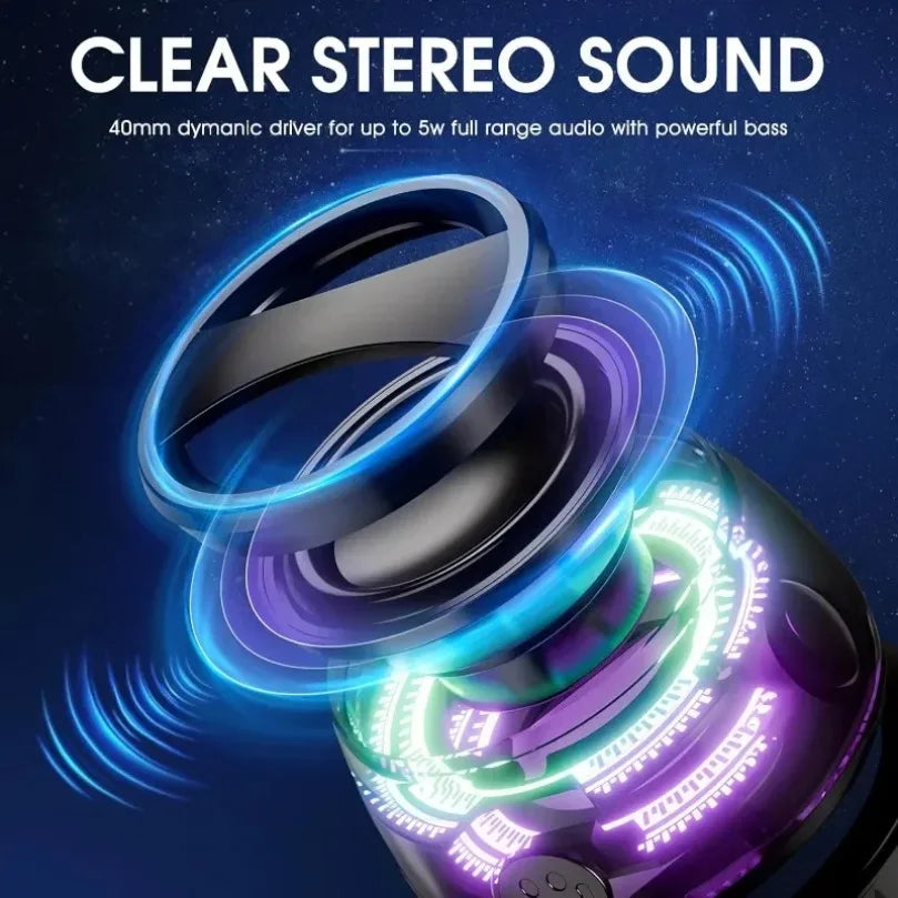 VIKEFON Portable Bluetooth Speaker HECATE G200 RGB Lighting Magnetic Speaker BT5.3 Mini Sound Box 7 Hours Playback Phone Holder