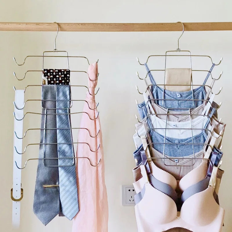 360° Rotating Metal Hanger Wardrobe Organizer and Storage Lingerie Hanger Suitable for Camisole Bra Belt Swimsuit Underwear
