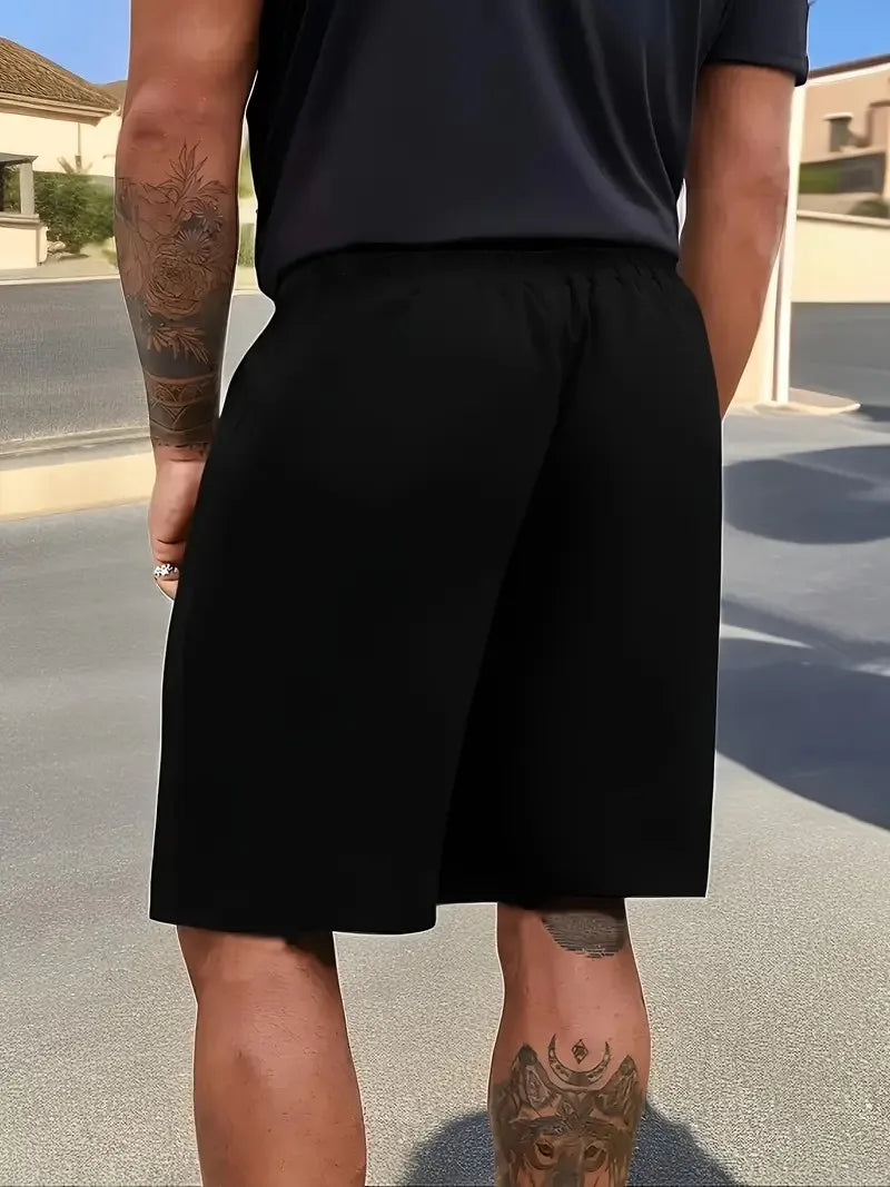 The new men's shorts for summer 2025 are casual sporty soft comfortable and breathable with 3D letter pattern printing