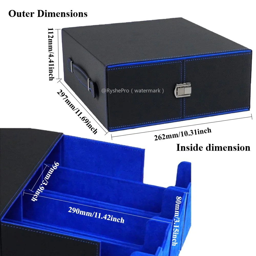 Storage Box For 1800+ Trading Cards PU Leather Commander Card Deck Case Magnetic Closure Card Holder Fits for Magic Game Cards