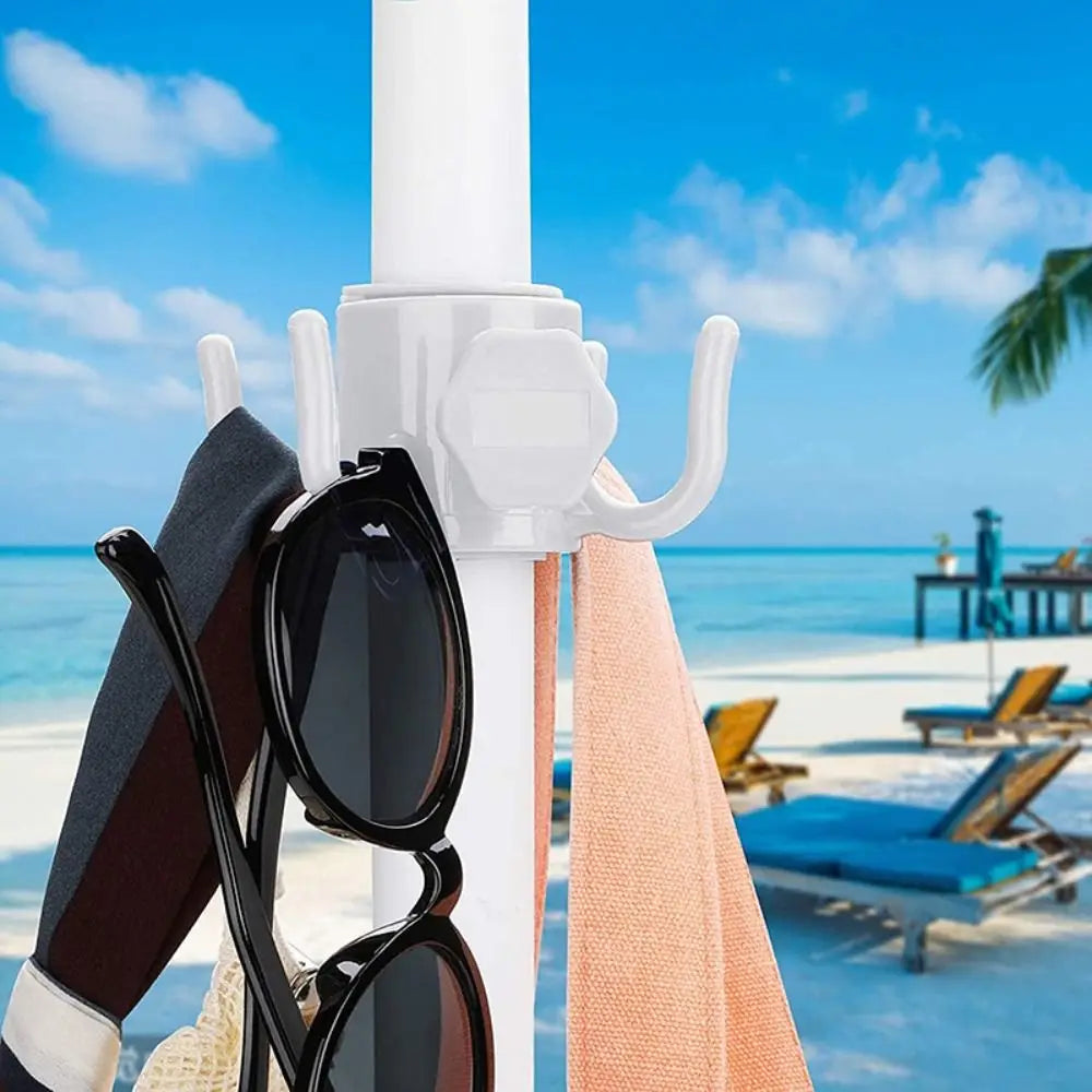Portable Outdoor Beach Umbrella Hooks Hanger Versatile Space-saving Four-corner Hook Useful Wear-resistant Umbrella Accessories