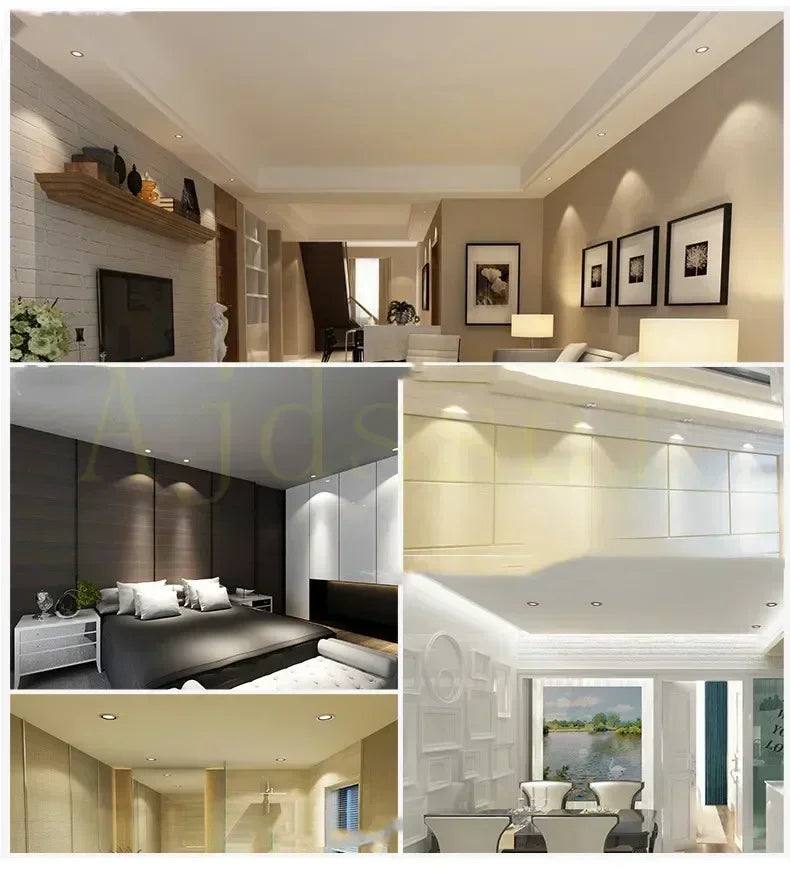 Dimmable LED Downlight Tri-tone light 110/220V Spot 5W 7W 9W 12W 15W Recessed in LED Ceiling Downlight Light Warm white Lamp
