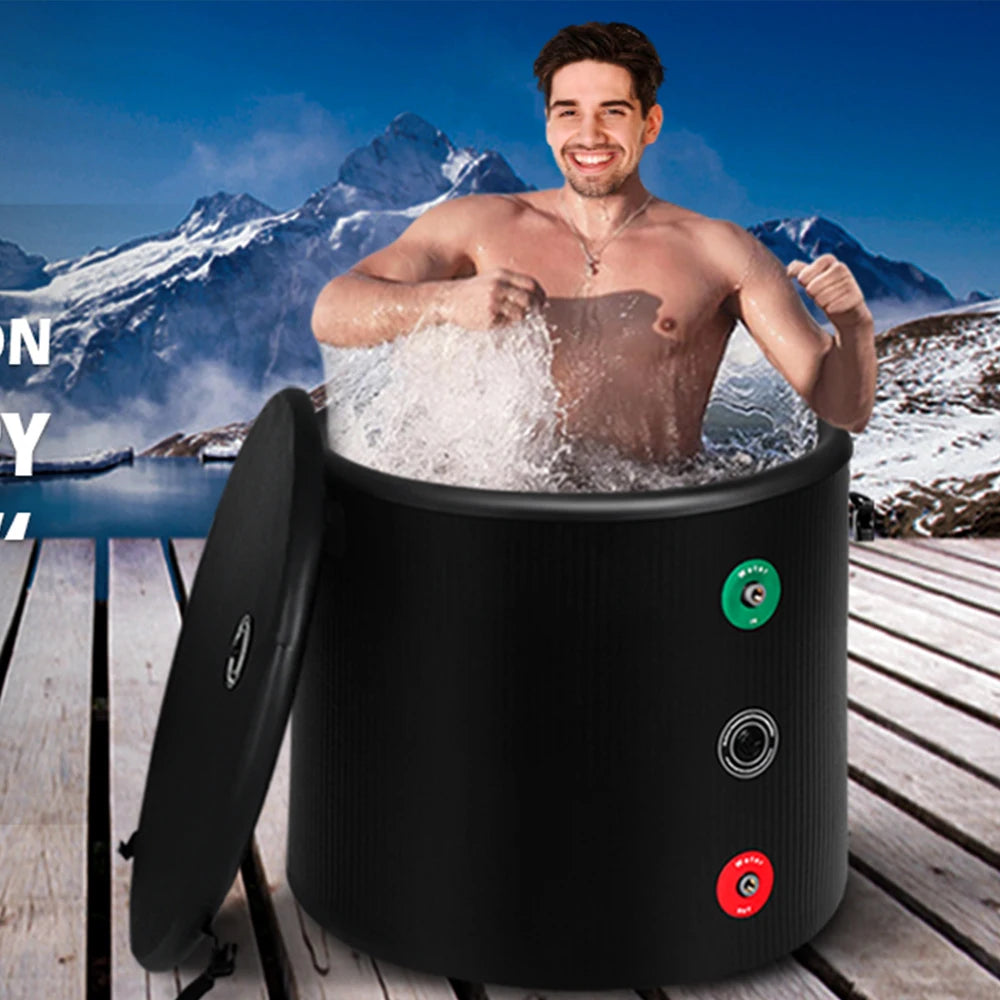 Portable Spa 1 Person Hot Tub Spa inflatable Jacuzzi Tub & Cold Plunge Tub Inflatable Ice Bath Tub for Athletes Home Outdoor