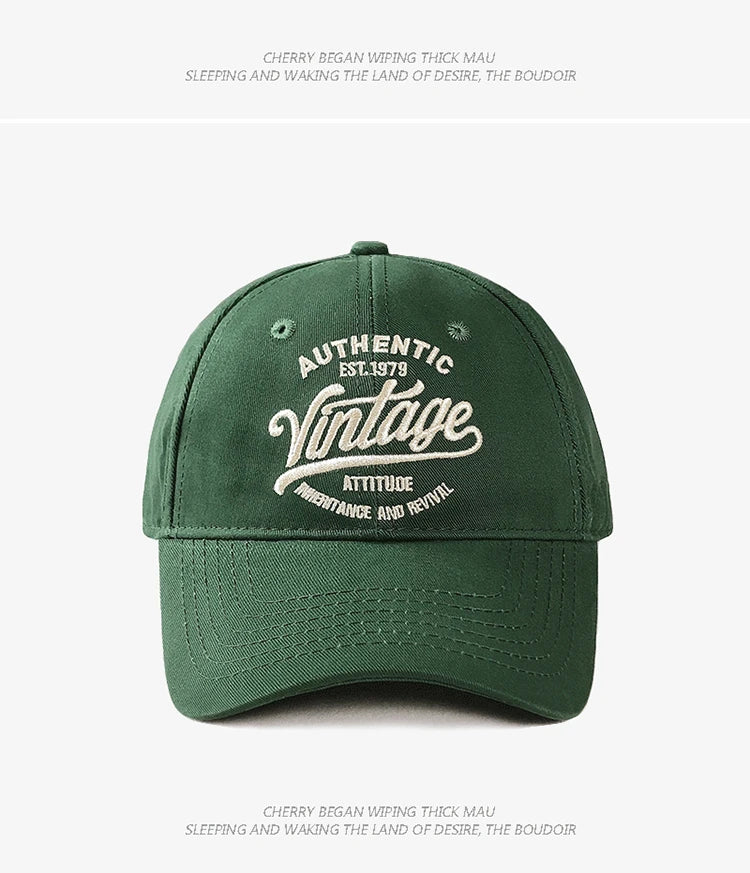 Korean Vintage Embroidered Baseball Caps Women Summer Outdoor Sunscreen Soft Top Hat Showing Face Small Casual Men's Hats
