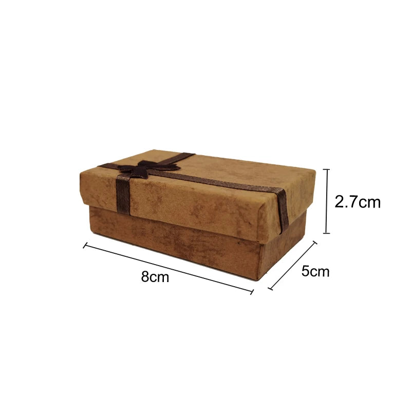 12pcs/lot Assorted Colors Ring Necklace Set Box Trinket Box Necklace Case Earrings Holder 5*8 Packaging Gift Box