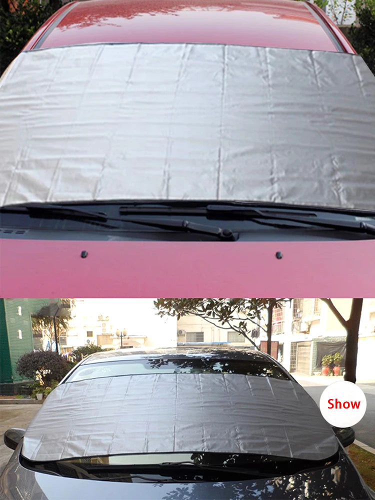 1Pc Car Windshield Protector Anti-falling leaves Sun Shade Dust Frost Freezing Snow Windshield Cover Car Exterior accessories
