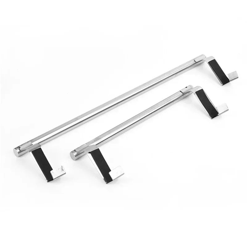 Kitchen Cabinet Door Towel Bar Stainless Steel Door Back Towel Hanging Holder Bathroom Punch-free Towels Hooks Home Organizer