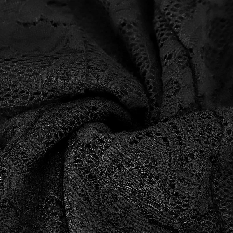 Summer Women Dress French Style One Shoulder Lace Dress Sexy Short Black Date Night Gown High Waist Long Sleeve Dresses Clothing