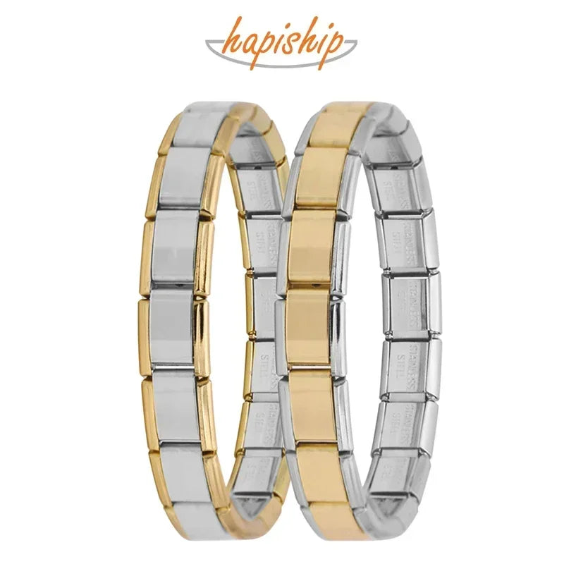 Pulsera Elástica de Acero Inoxidable - Diseño Italiano