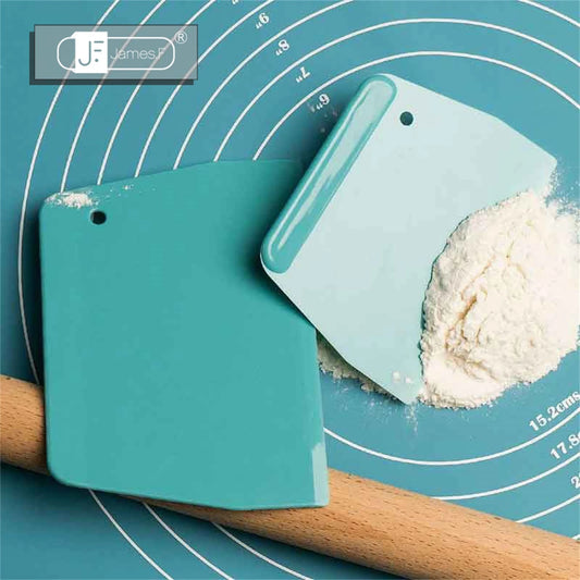 2pc Plastic Cake Cream Spatula Dough Butter Batter Scraper Baking Tools For Home Baking  Cutting Tools Kitchen Gadgets