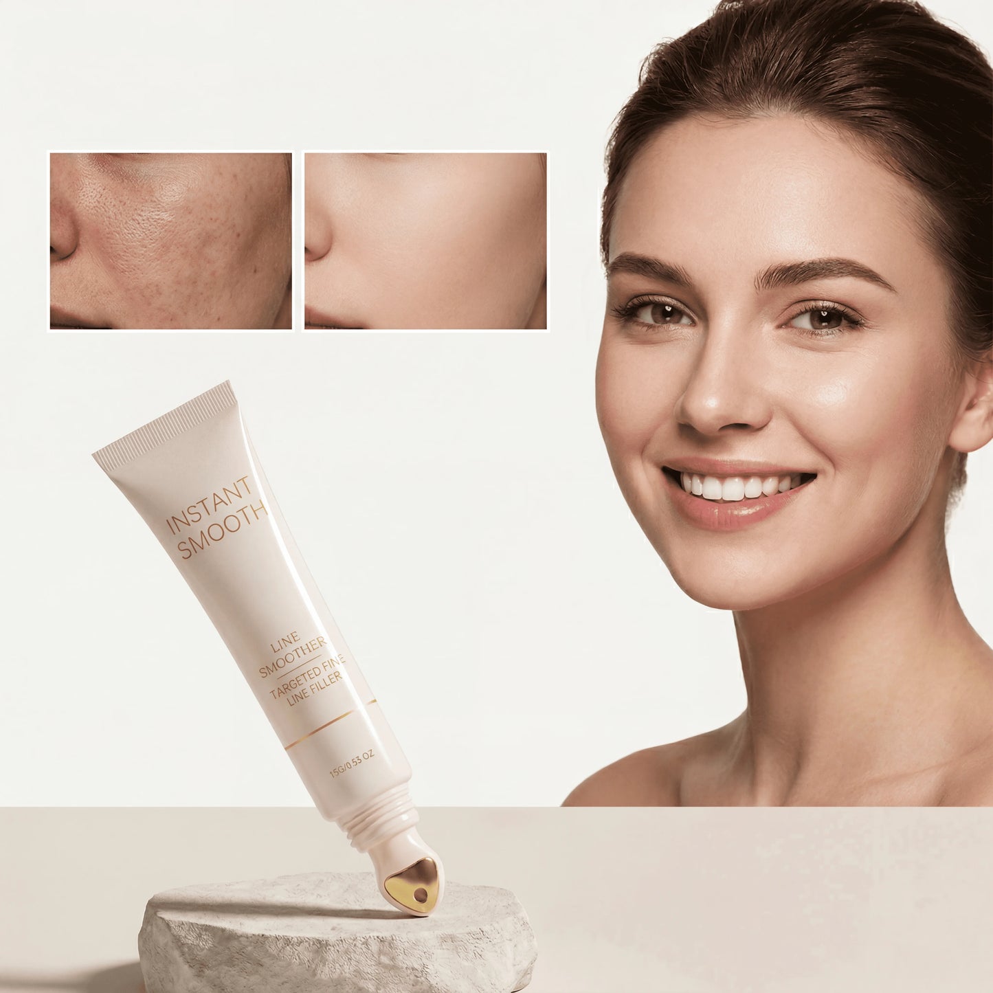 Soft and smooth makeup primer creates a clear, natural, and flawless makeup look that is light, moist and highly moisturizing.
