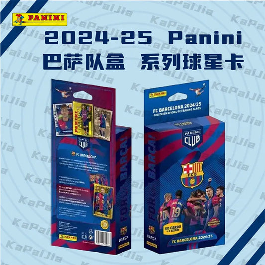 Genuine Panini 2024-25 FC Barcelona Team Box Soccer Trading Cards Leo Messi Lamine Yamal Collectible Football Card Gift for Fans