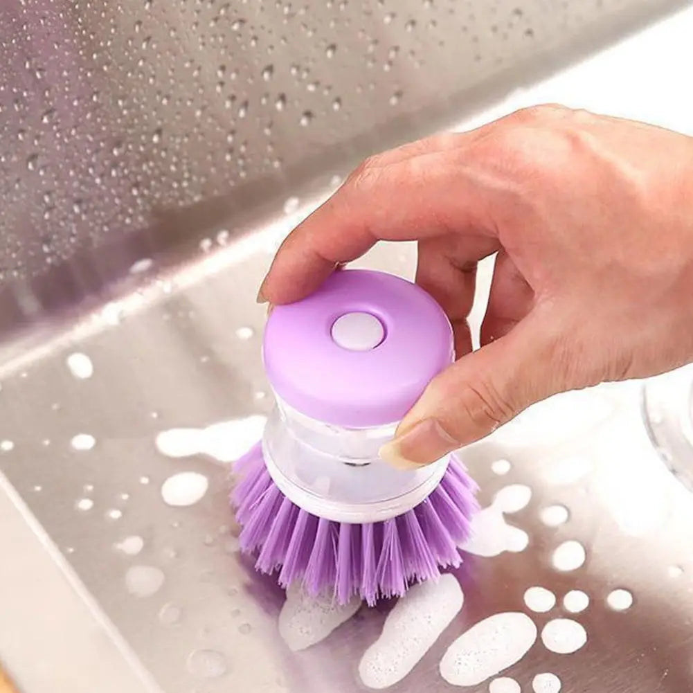 Kitchen Wash Pot Dish Brush Astronaut Washing Utensils With Automatic Soap Liquid Dispenser Household Cleaning Accessories