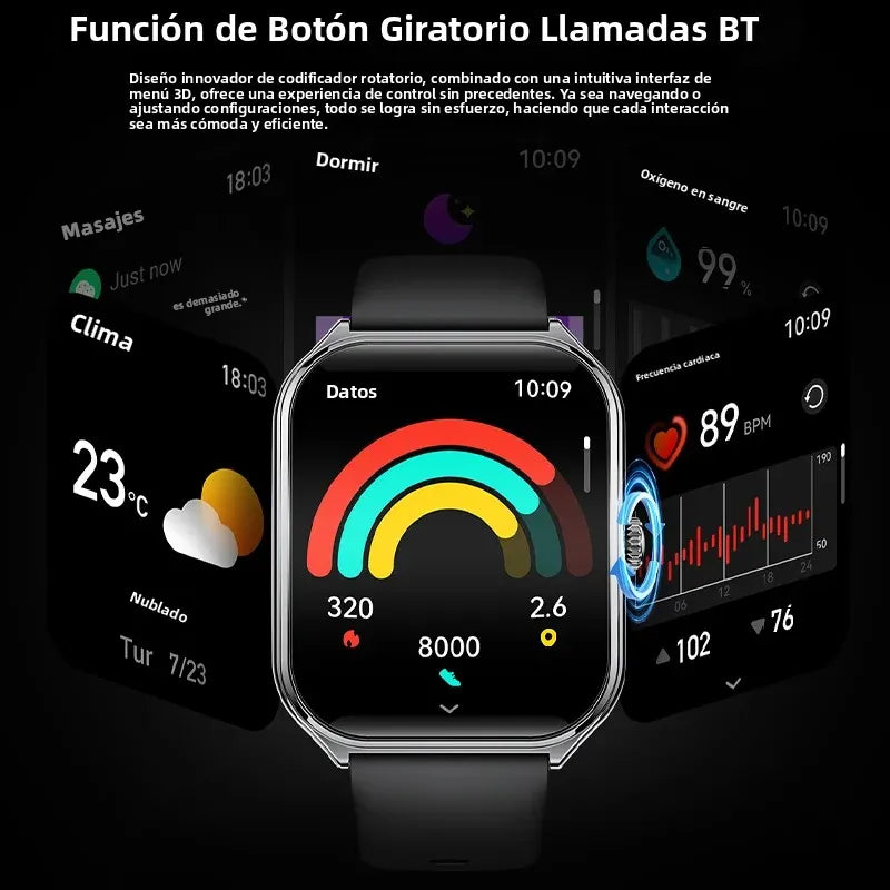New Ultra Thin Smart Watch men 1.96" AMOLED HD Pixel Display Always Show Time BT Call Reminder Smartwatch Ladies For Android iOS