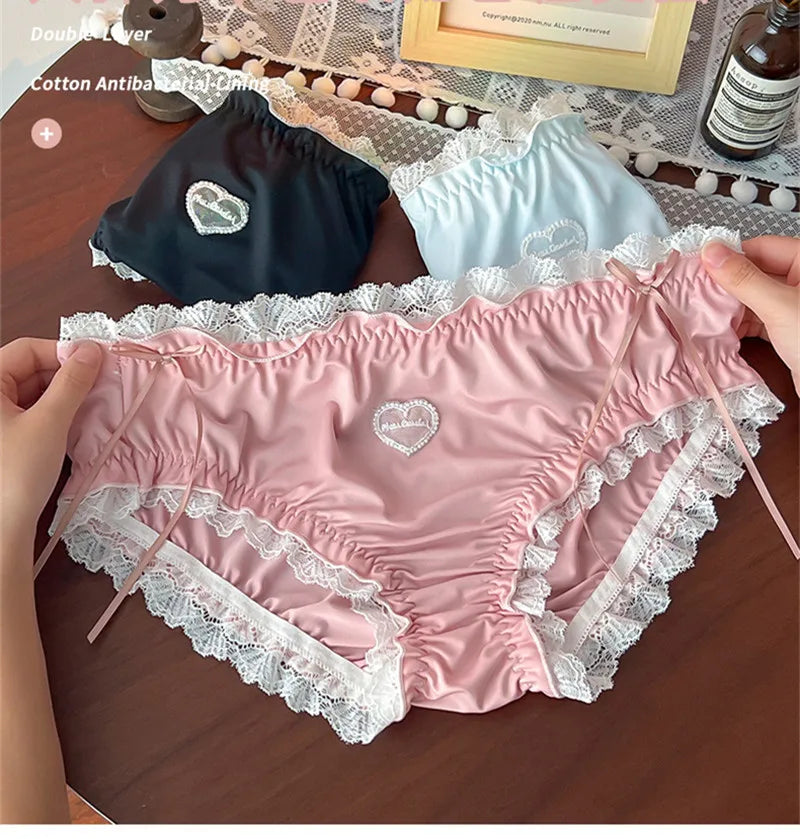 Sexy panties Plus size ropa interior femenina lace lenceria sweet calzones para mujer high elasticity underwear women Lingerie