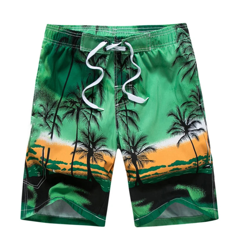 Coconut Tree Mens Swimwear Beach Shorts Surf Board Shorts Sportwear Pant Boy Short Swimsuit Kids Summer Briefs Swimming Trunks