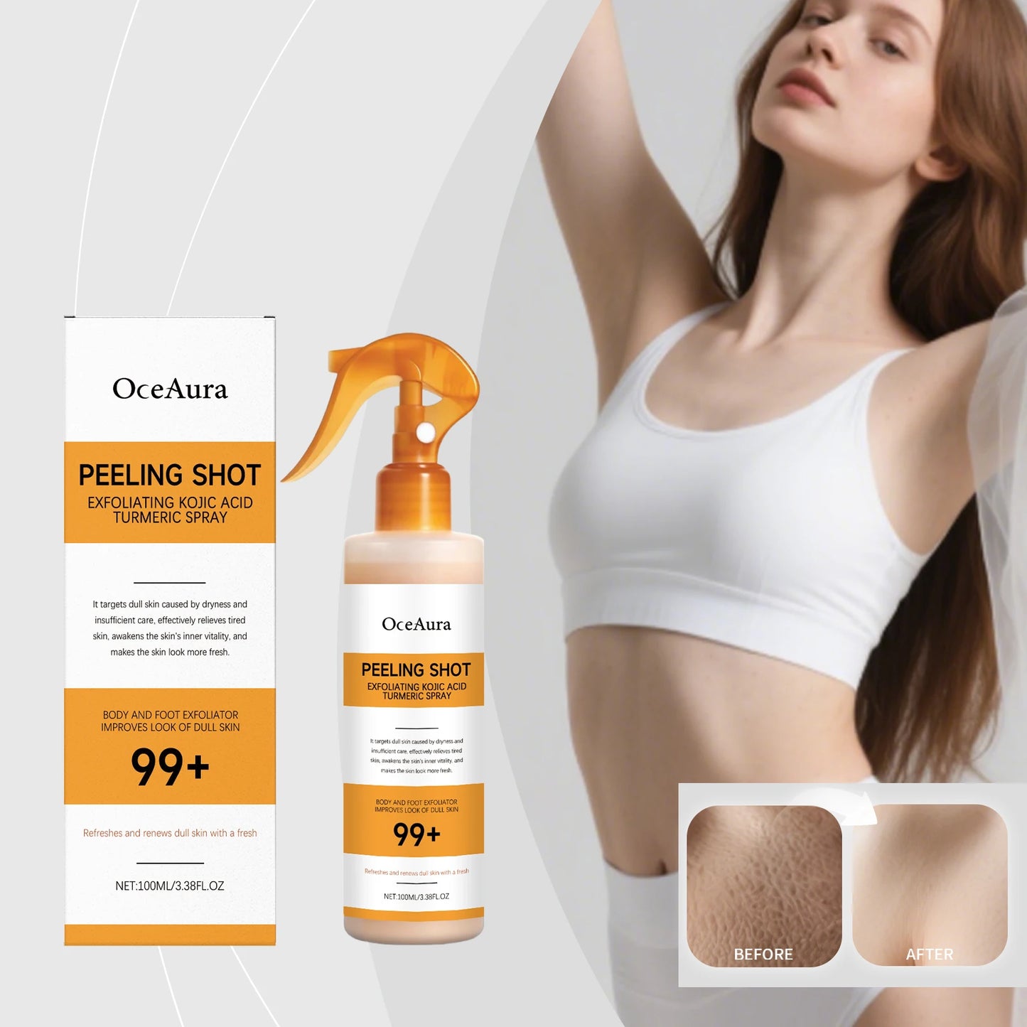 Kojic Acid Turmeric Cutin Cleaning Spray Kojic Acid Turmeric Wrapping Nourishes Hydrolyzed Collagen Glowing Skin Skin Firmness