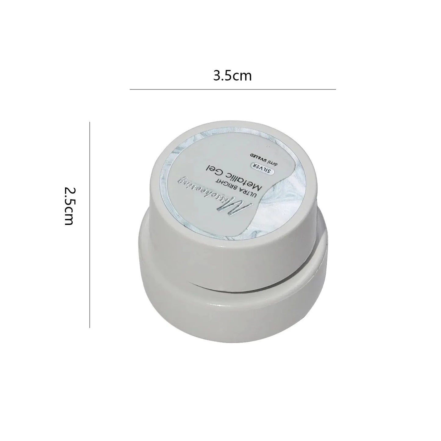 6ml/Box Super Bright Metallic Painting Gel Polish Silver Mirror Gel Nail Polish Flower Drawing Lines French Nails Art Decoration