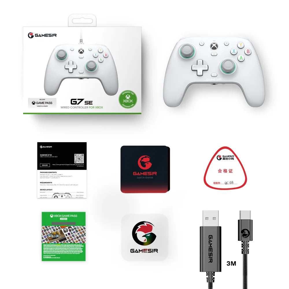 GameSir G7 SE Xbox Gaming Controller Gamepad for Xbox Series X, Xbox Series S, Xbox One, Hall Joystick PC, Replaceable panels