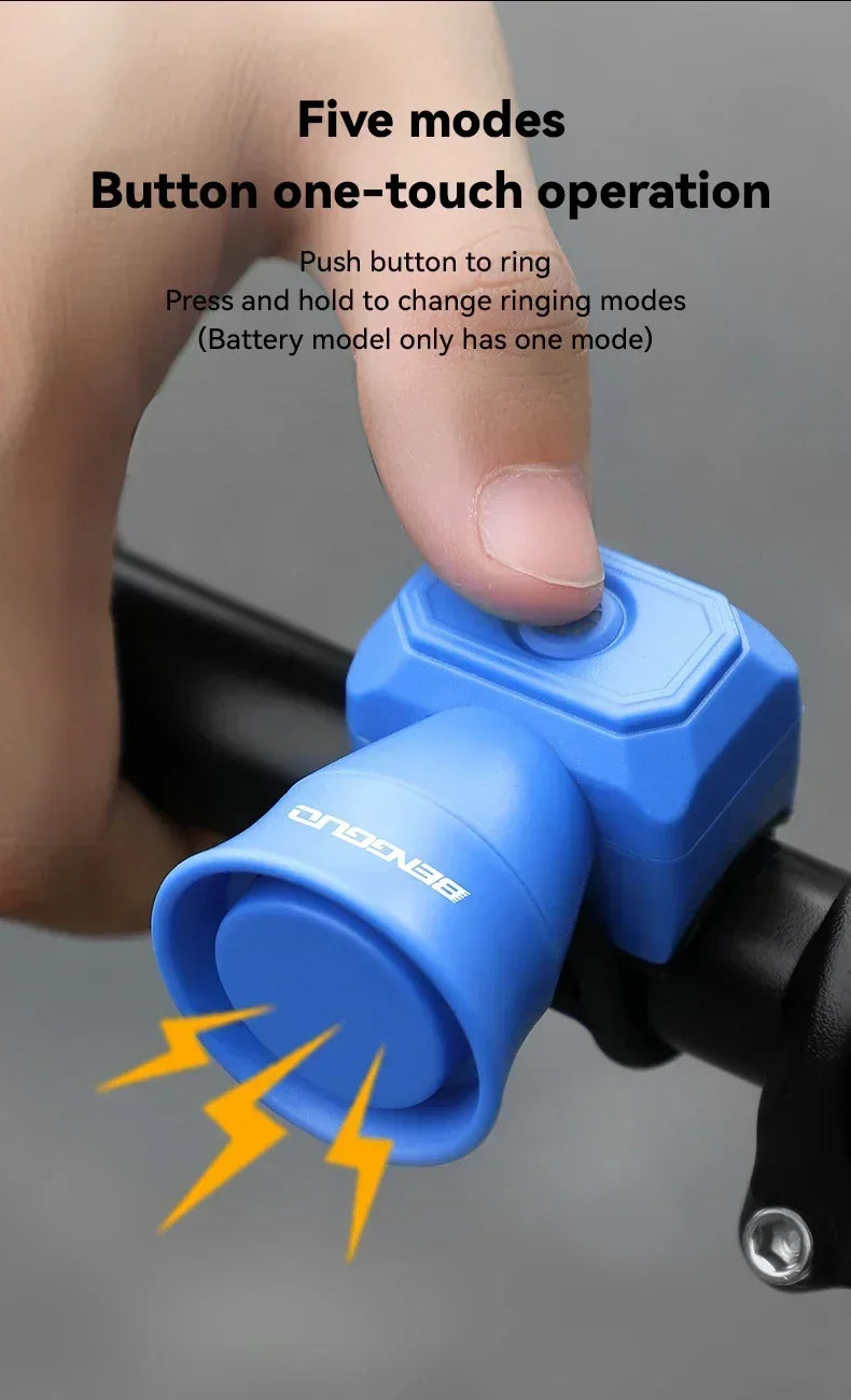 New Bicycle Horn Mountain Bike USB Charging Waterproof Electronic Bike Bell Riding Equipment Children's Scooter Accessories