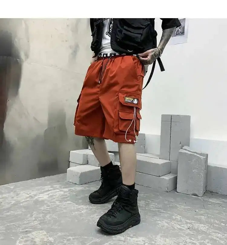 HKSH Summer Men's Workwear Shorts Trendy Brand Ins High Street Loose Outerwear Knee-length Pants Trendy Straight Pockets HK0673