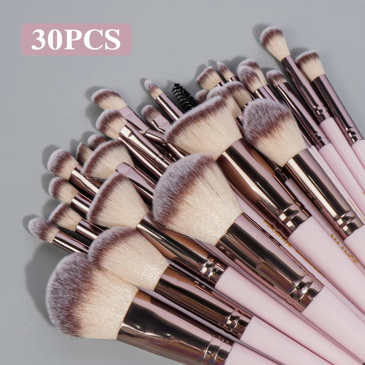 MAANGE 54PCS Professional Makeup Tools Kit with Bag 30PCS Makeup Brush Set Makeup Sponge Removal Puff Makeup Storage Bag Travel