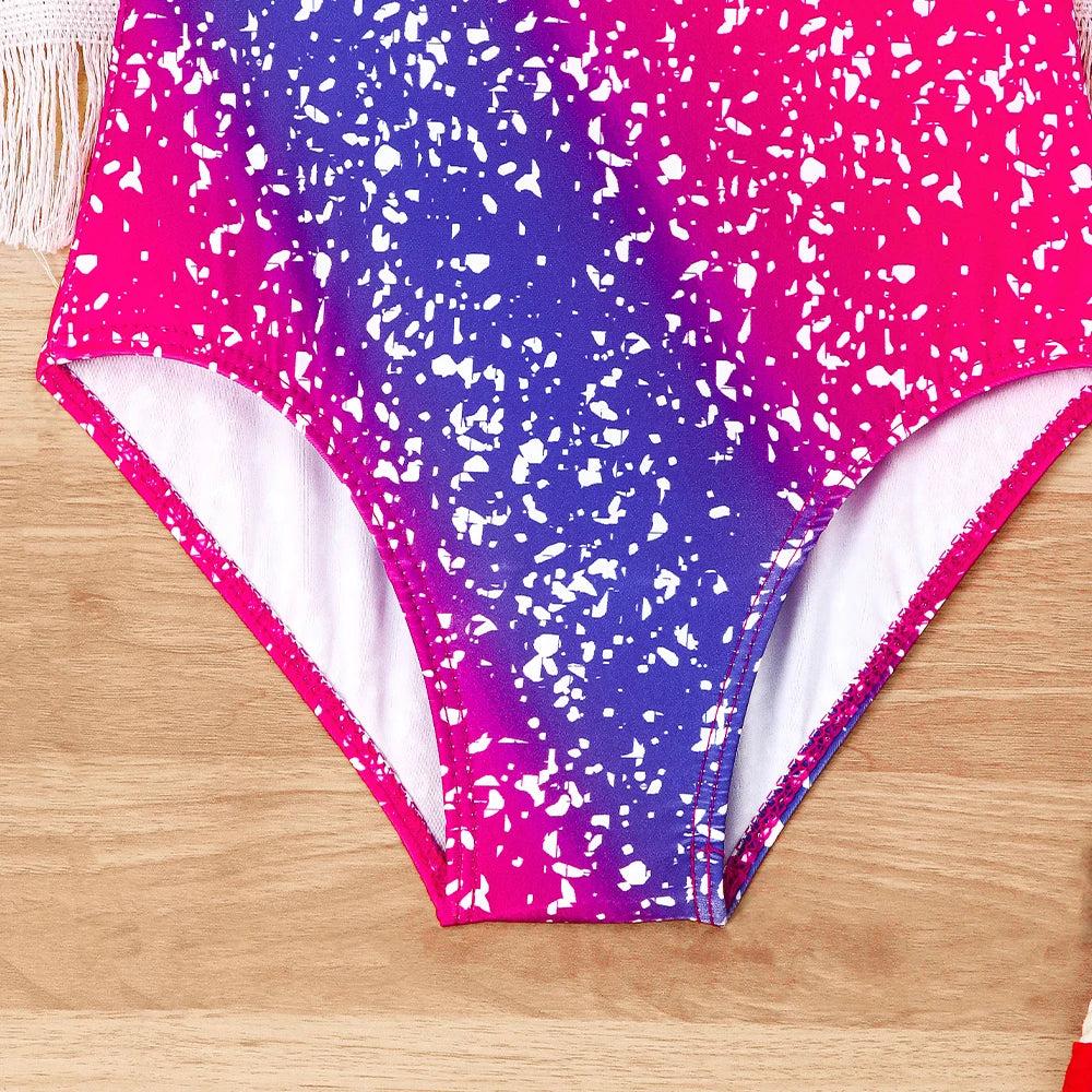 Girls Swimsuit Sport Halter Swimwear Cute Little Kids Sparkle Swimming Costume Quick Dry Beach Bathing Suit