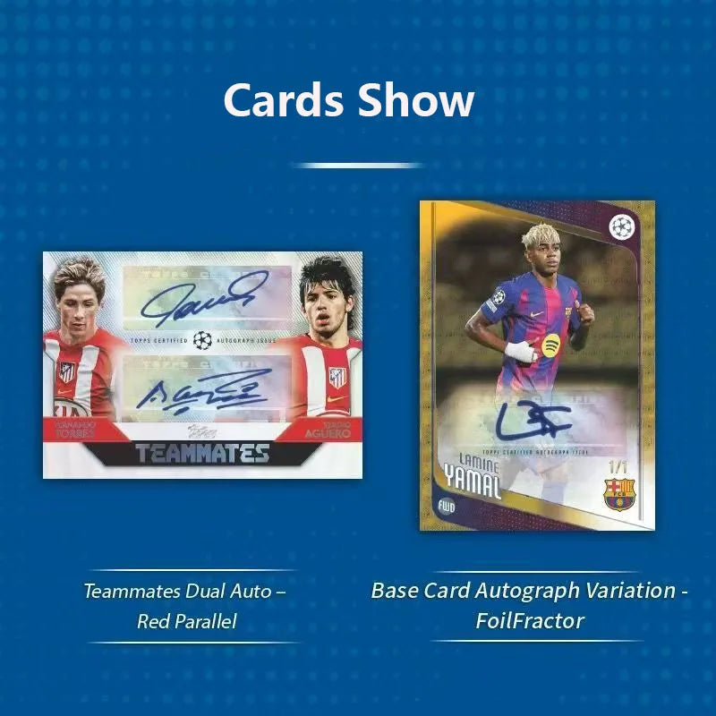 Genuine 2025-26 Season Topps Cards UCC Champions League European War UEFA Club Competition Football Flagship Series Collection